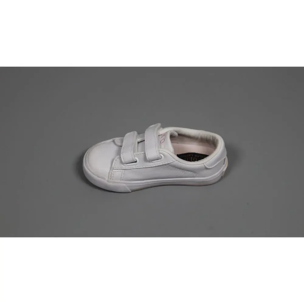 Polo Ralph Lauren Easten EZ II Kids White Pink Hook Loop Sneakers Size 7.5